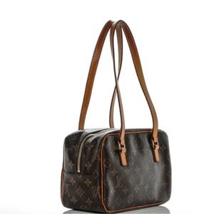 DHgate Brown and Tan Leather Handbag- Shoulder bag with chain for crossbody